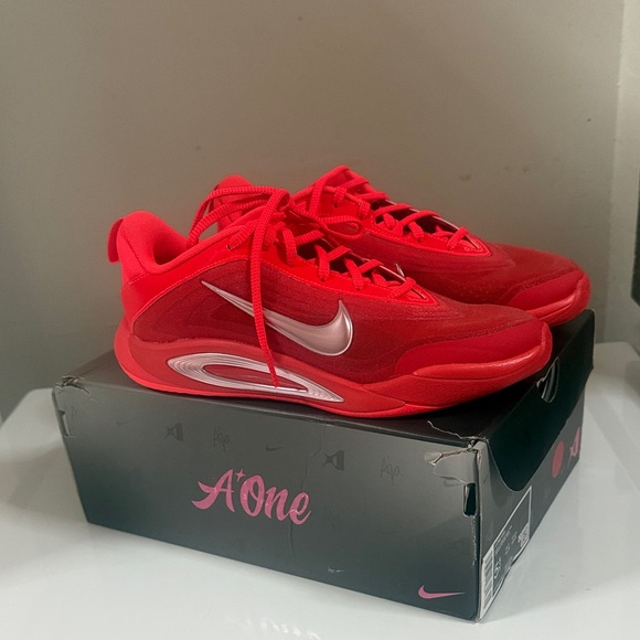 Nike Kids Red Sneakers with White Accents